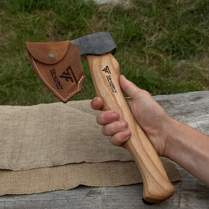 Small Hand - Forged Wood Carving Axe, 0.66 kg (1.46 lb) - 5