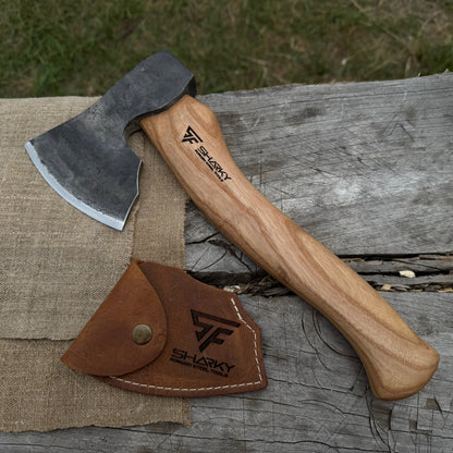Small Hand - Forged Wood Carving Axe, 0.66 kg (1.46 lb) - 1