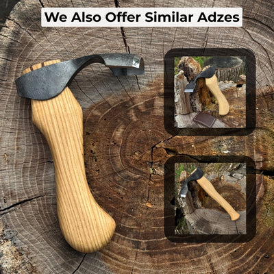 Small Kuksa Adze with Deep Curved (Round) Blade, 4.5 cm (1.8 in) - 11