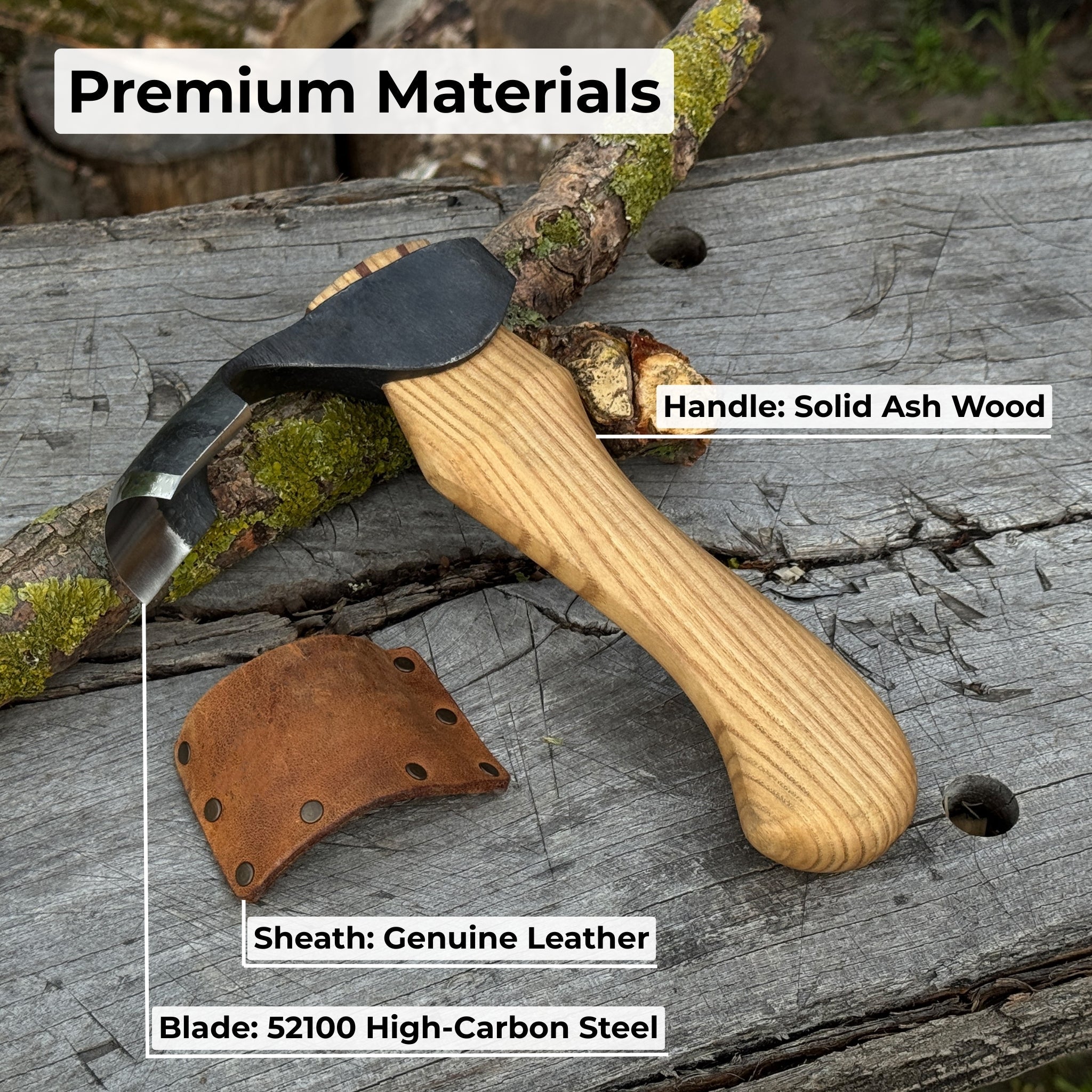 Small Kuksa Adze with Deep Curved (Round) Blade, 4.5 cm (1.8 in) - 7