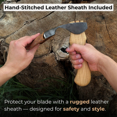 Small Kuksa Adze with Deep Curved (Round) Blade, 4.5 cm (1.8 in) - 5