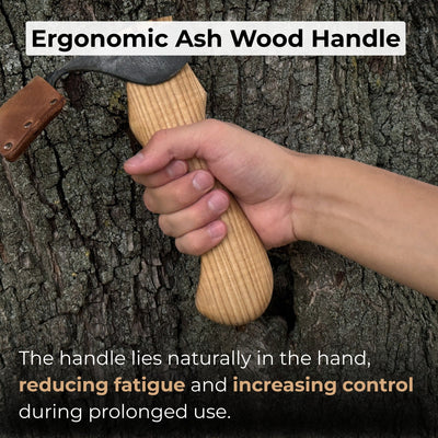 Small Kuksa Adze with Deep Curved (Round) Blade, 4.5 cm (1.8 in) - 4