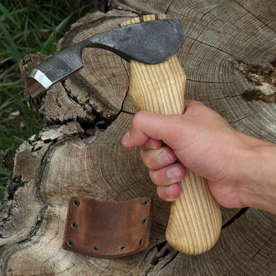 Small Kuksa Adze with Deep Curved (Round) Blade, 4.5 cm (1.8 in) - 1