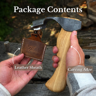 Small Kuksa Adze with Deep Curved (Round) Blade, 4.5 cm (1.8 in) - 9