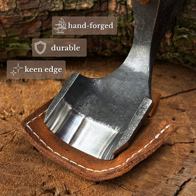 Small Kuksa Adze with Deep Curved (Round) Blade, 4.5 cm (1.8 in) - 4
