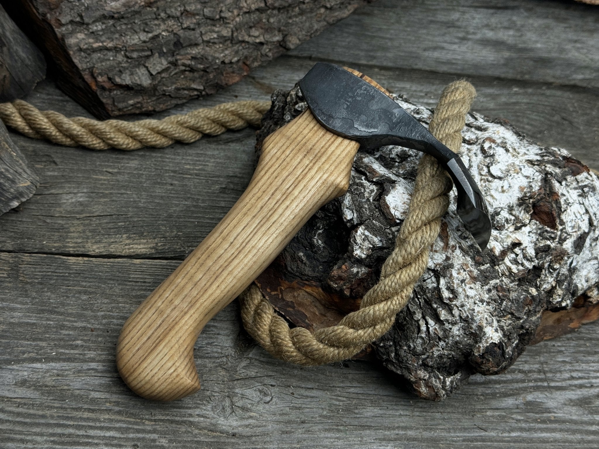 Small Kuksa Adze with Shallow Curved Blade, 5.5 cm (2.2 in) - 4