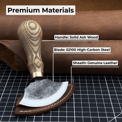 Small Leather Round Knife, 8 cm (3.15 inches) - 7