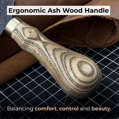 Small Leather Round Knife, 8 cm (3.15 inches) - 4