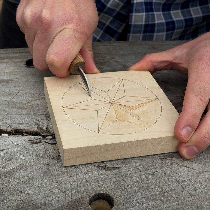 Small Linden Wood Carving Board with Pre-Drawn Pattern - Sharky Forged ...