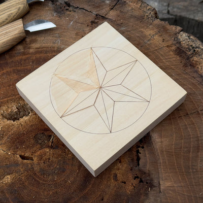 Small Linden Wood Carving Board with Pre - Drawn Pattern - 10