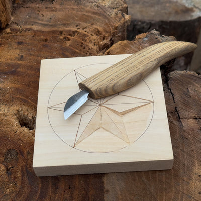 Small Linden Wood Carving Board with Pre - Drawn Pattern - 12