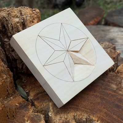 Small Linden Wood Carving Board with Pre - Drawn Pattern - 6