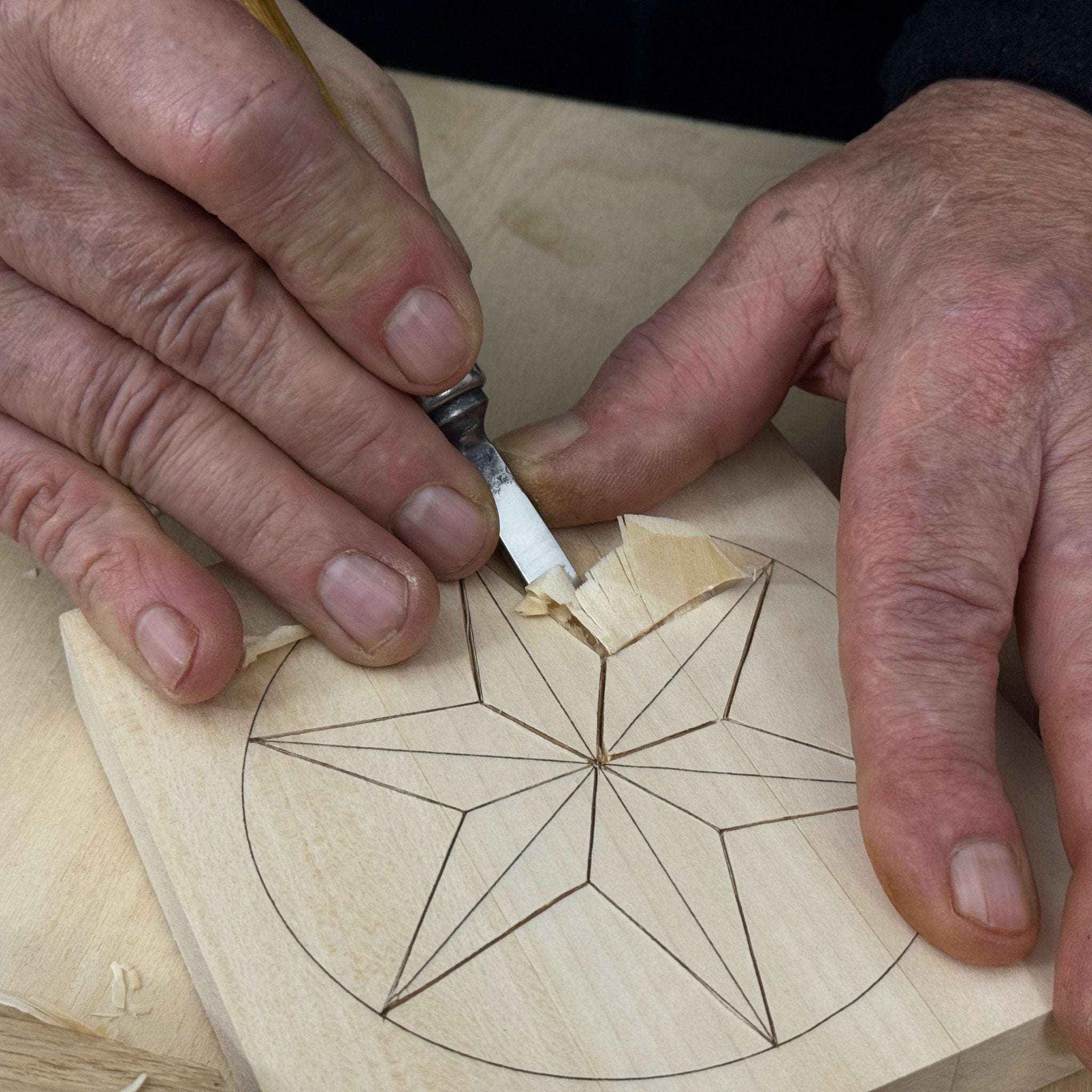 Small Linden Wood Carving Board with Pre - Drawn Pattern - 2