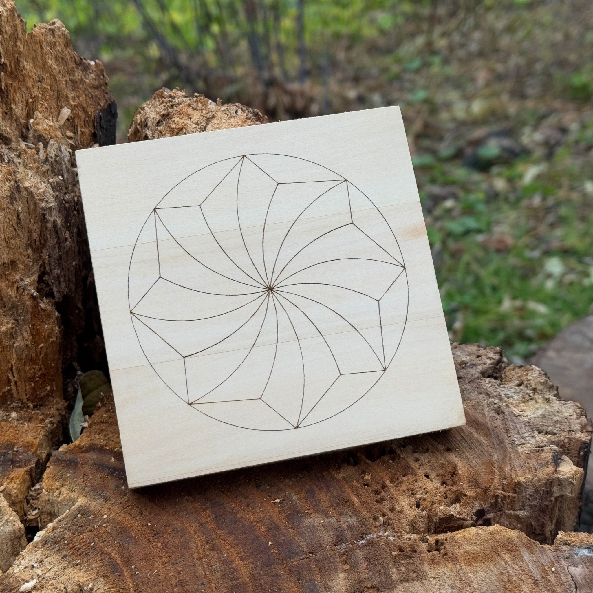 Small Linden Wood Carving Board with Pre - Drawn Pattern - 9