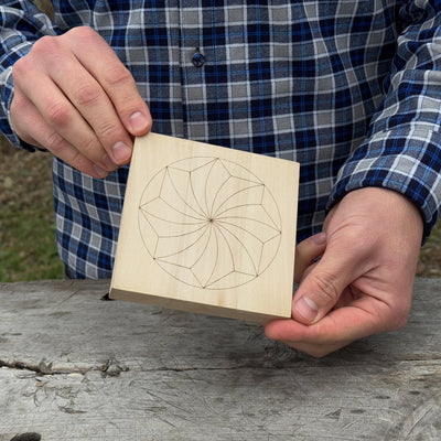 Small Linden Wood Carving Board with Pre - Drawn Pattern - 3