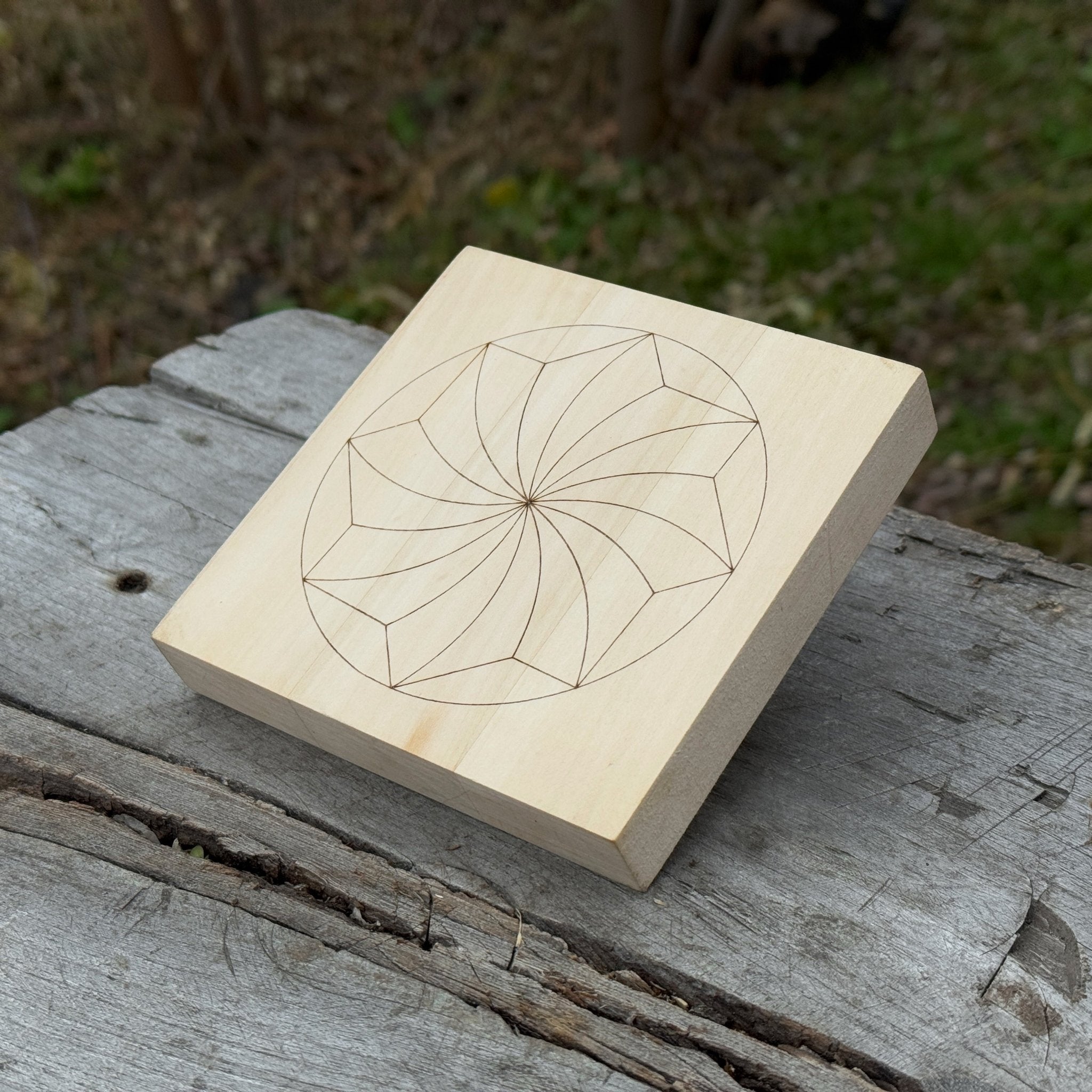 Small Linden Wood Carving Board with Pre - Drawn Pattern - 11