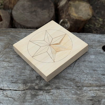 Small Linden Wood Carving Board with Pre - Drawn Pattern - 8