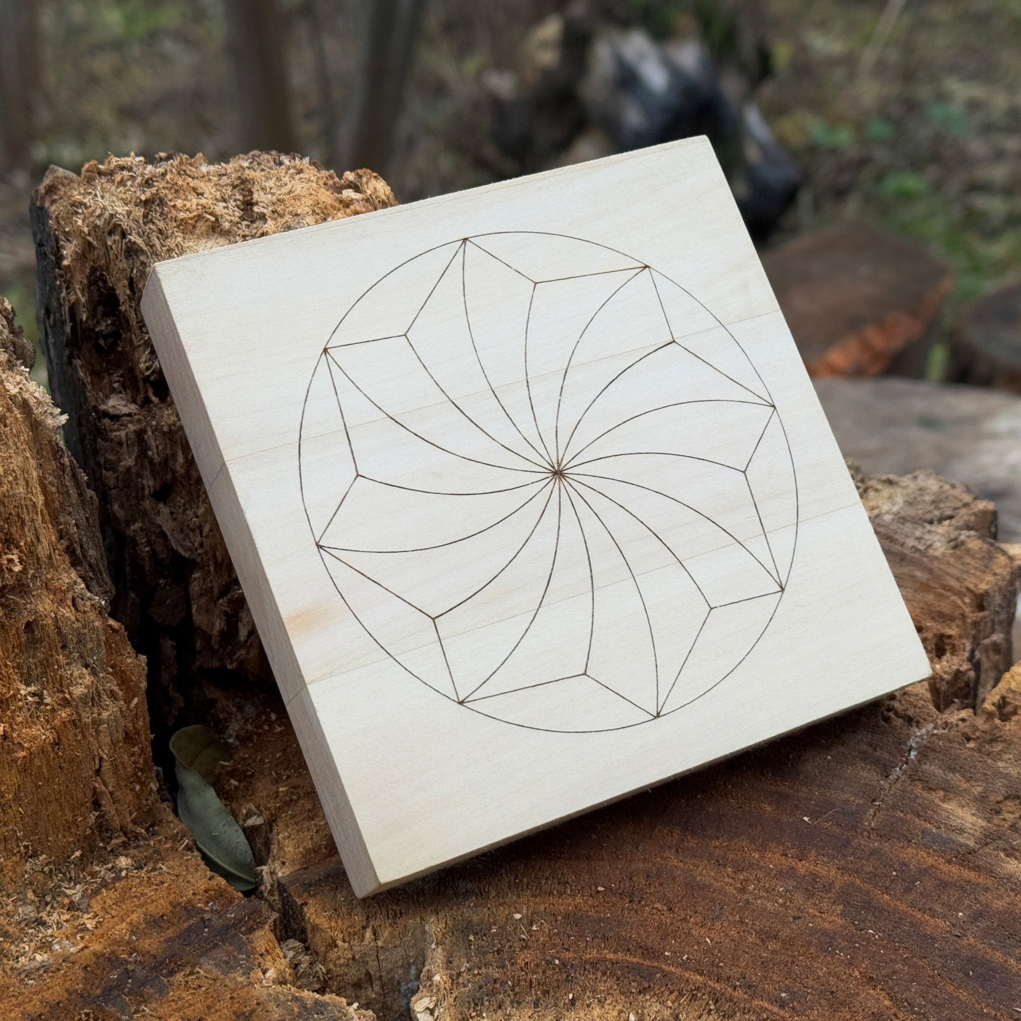 Small Linden Wood Carving Board with Pre - Drawn Pattern - 7