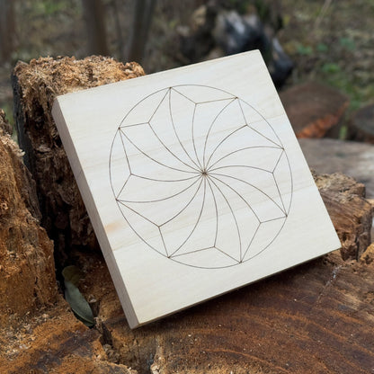 Small Linden Wood Carving Board with Pre - Drawn Pattern - 6