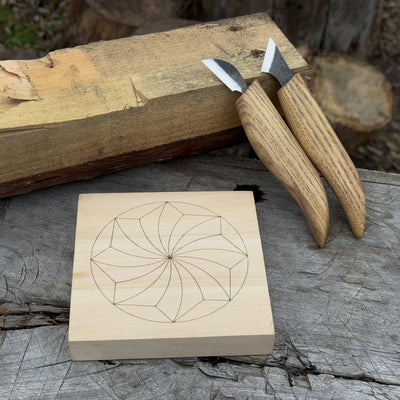 Small Linden Wood Carving Board with Pre - Drawn Pattern - 5