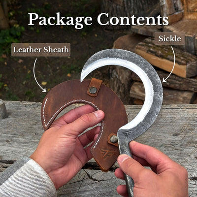 Small Sickle with Forged Handle, 9 cm / 3.54 in - 7
