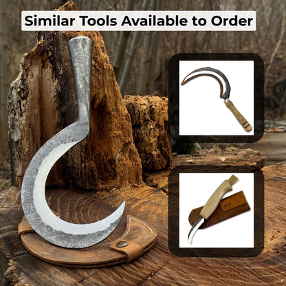 Small Sickle with Forged Handle, 9 cm (3.54 inches) - 10