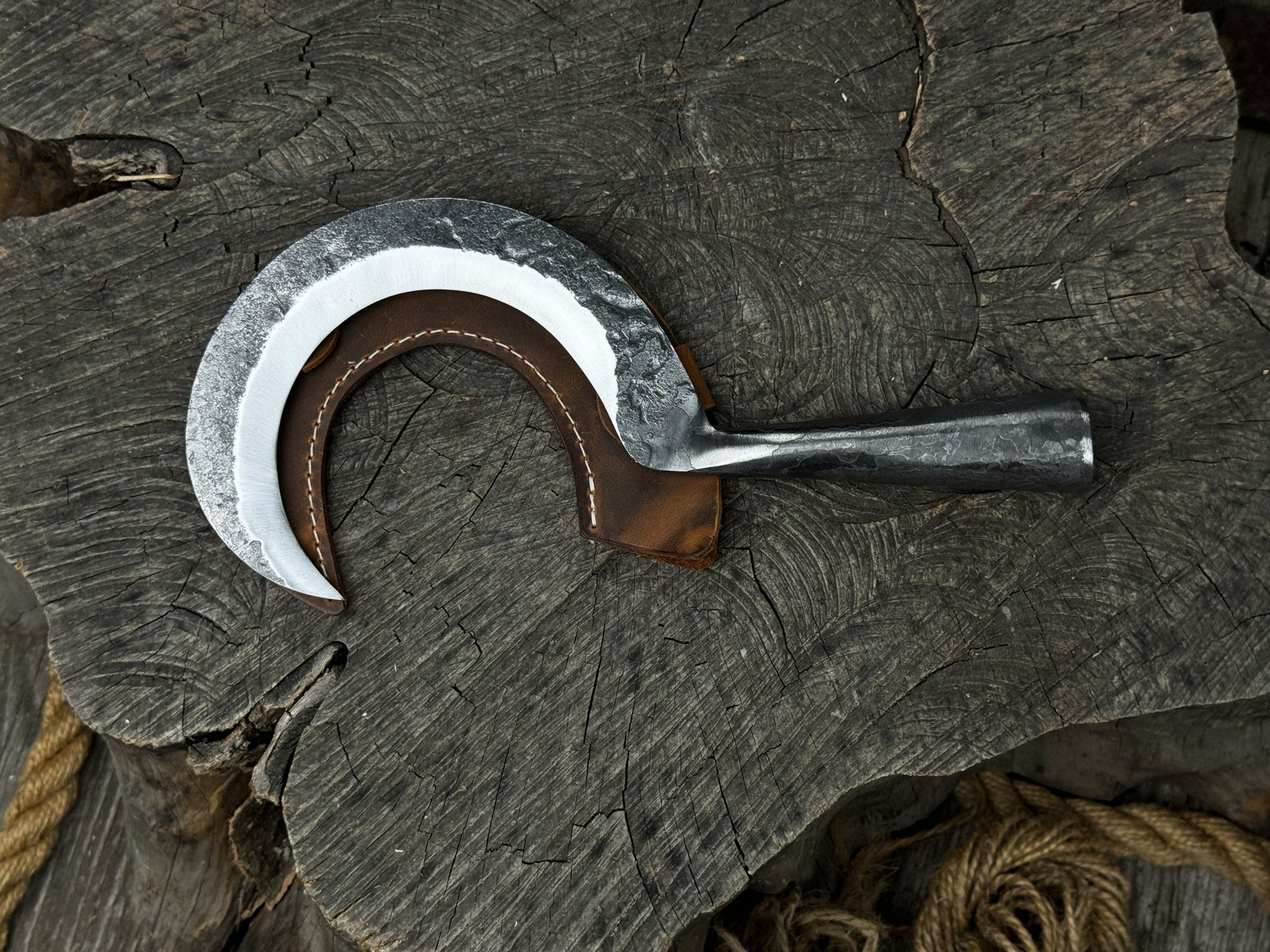 Small Sickle with Forged Handle, 9 cm (3.54 inches) - 1