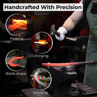 Small Sickle with Forged Handle, 9 cm (3.54 inches) - 8