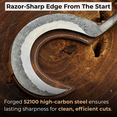 Small Sickle with Forged Handle, 9 cm (3.54 inches) - 2