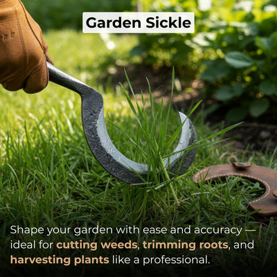 Small Sickle with Forged Handle, 9 cm (3.54 inches) - 7