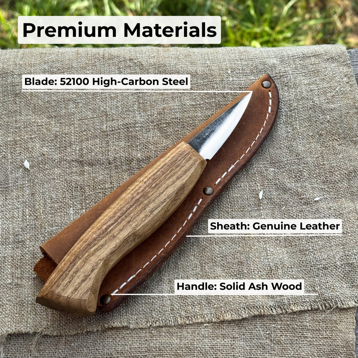 Small Sloyd Carving Knife, 5.5 cm (2.16 inches) - Sharky Forged Steel Tools