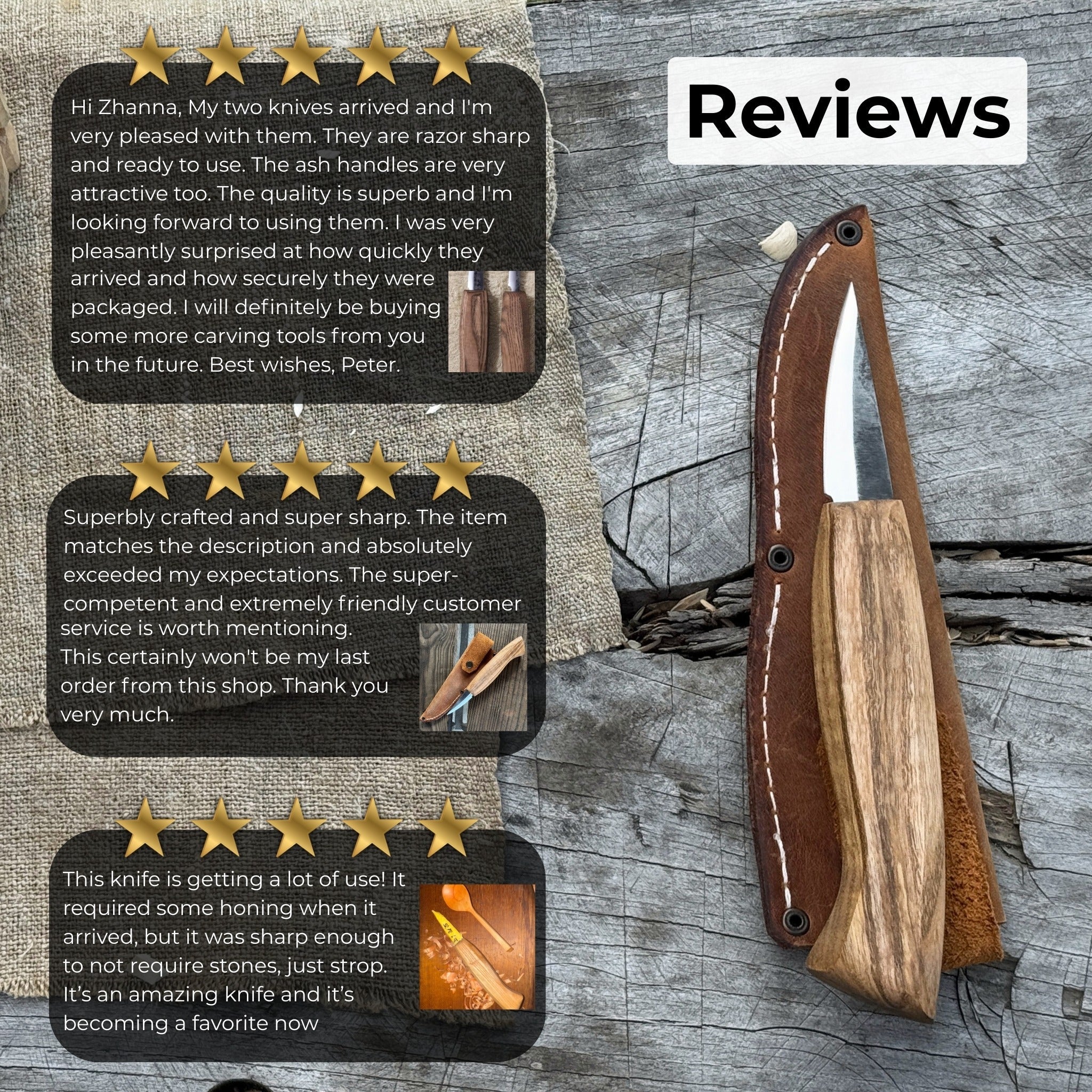 Small Sloyd Carving Knife, 5.5 cm (2.16 inches) - 9