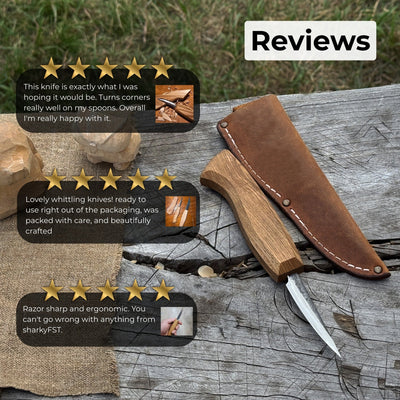 Small Sloyd Carving Knife, Blade 6.5 cm (2.56 inches) - 9