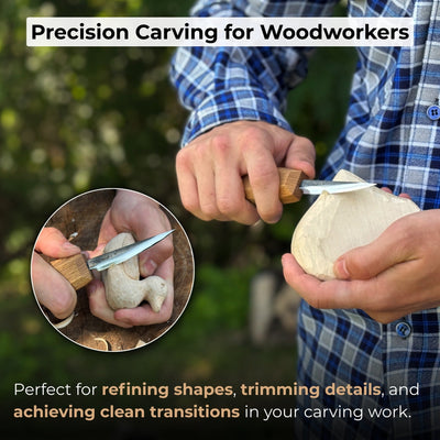 Small Sloyd Carving Knife, Blade 6.5 cm (2.56 inches) - 7