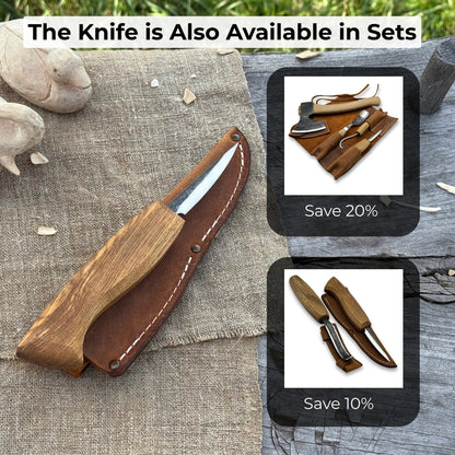 Small Sloyd Carving Knife, Blade 6.5 cm (2.56 inches) - 10