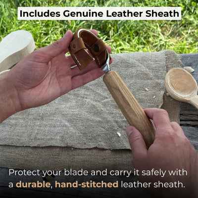 Small Spoon Carving Hook Knife with Octagonal Handle, 6 cm (2.36 inches) - 4