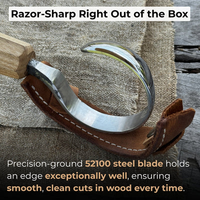 Small Spoon Carving Hook Knife with Octagonal Handle, 6 cm (2.36 inches) - 2