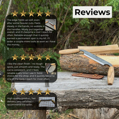 Small Straight Drawknife, 14.5 cm (5.7 inches) Cutting Edge - 9