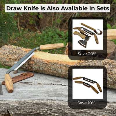 Small Straight Drawknife, 14.5 cm (5.7 inches) Cutting Edge - 10