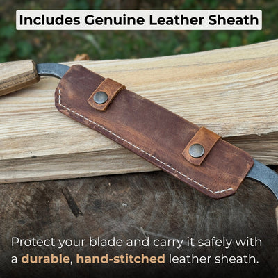 Small Straight Drawknife, 14.5 cm (5.7 inches) Cutting Edge - 4