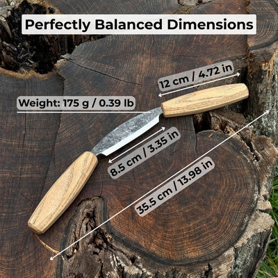 Small Straight Drawknife, 8.5 cm (3.3 inches) Cutting Edge - 5