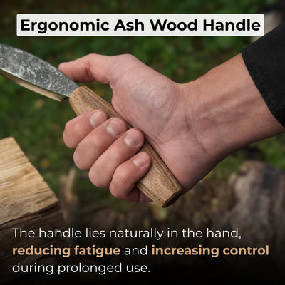 Small Straight Drawknife, 8.5 cm (3.3 inches) Cutting Edge - 3