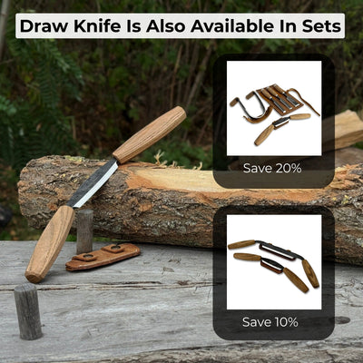 Small Straight Drawknife, 8.5 cm (3.3 inches) Cutting Edge - 10
