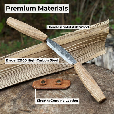 Small Straight Drawknife, 8.5 cm (3.3 inches) Cutting Edge - 6