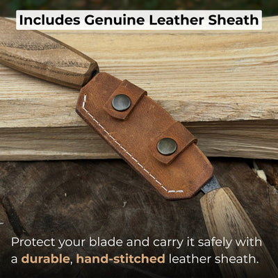 Small Straight Drawknife, 8.5 cm (3.3 inches) Cutting Edge - 4