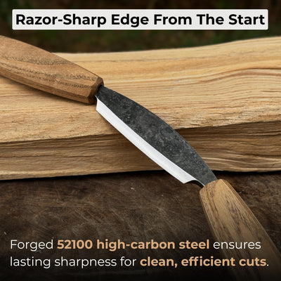 Small Straight Drawknife, 8.5 cm (3.3 inches) Cutting Edge - 2