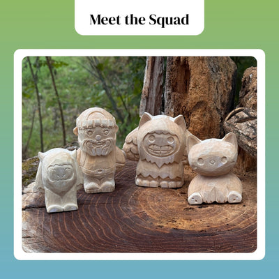 Smiley Monster DIY Wood Carving Kit - 11