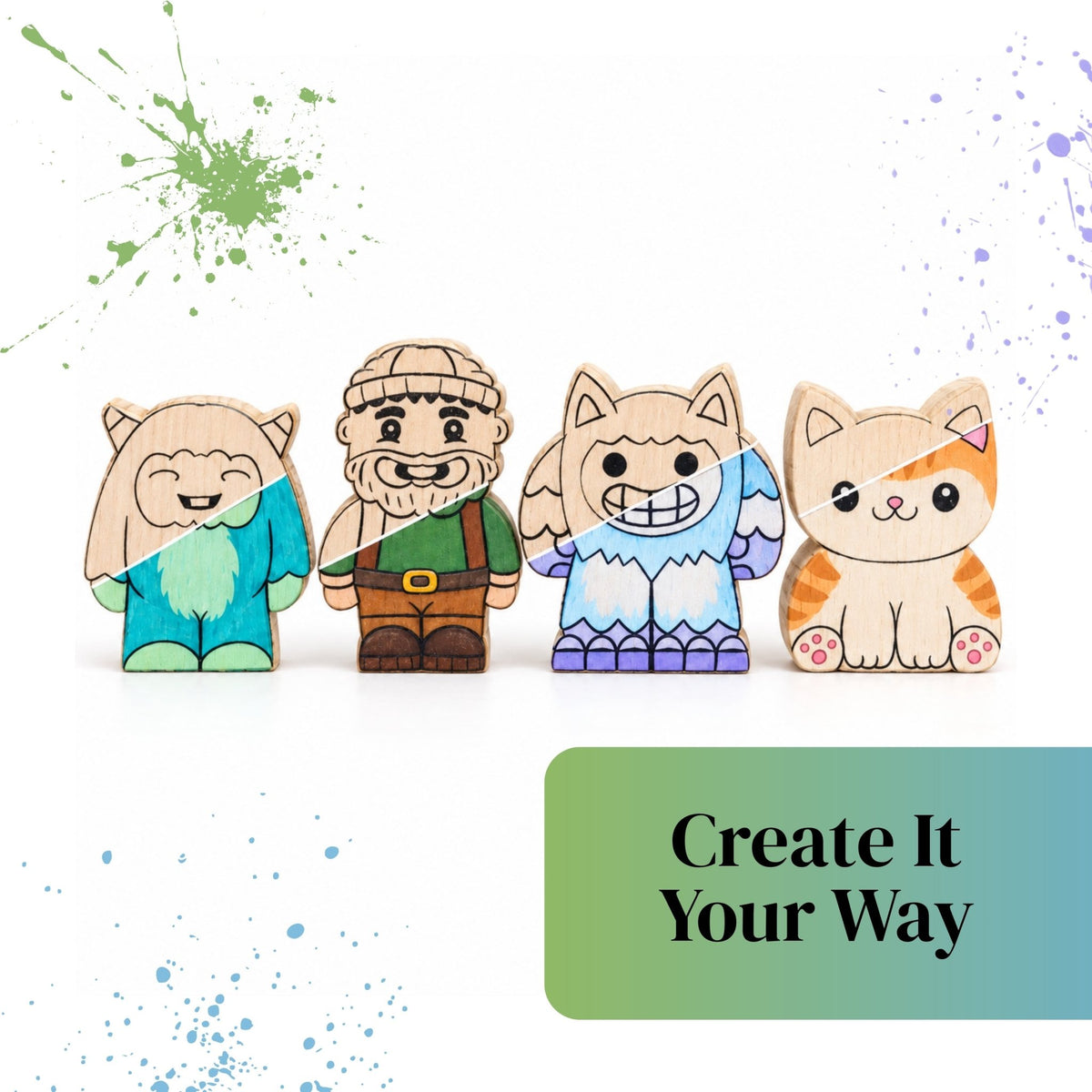Smiley Monster DIY Wood Carving Kit - 9