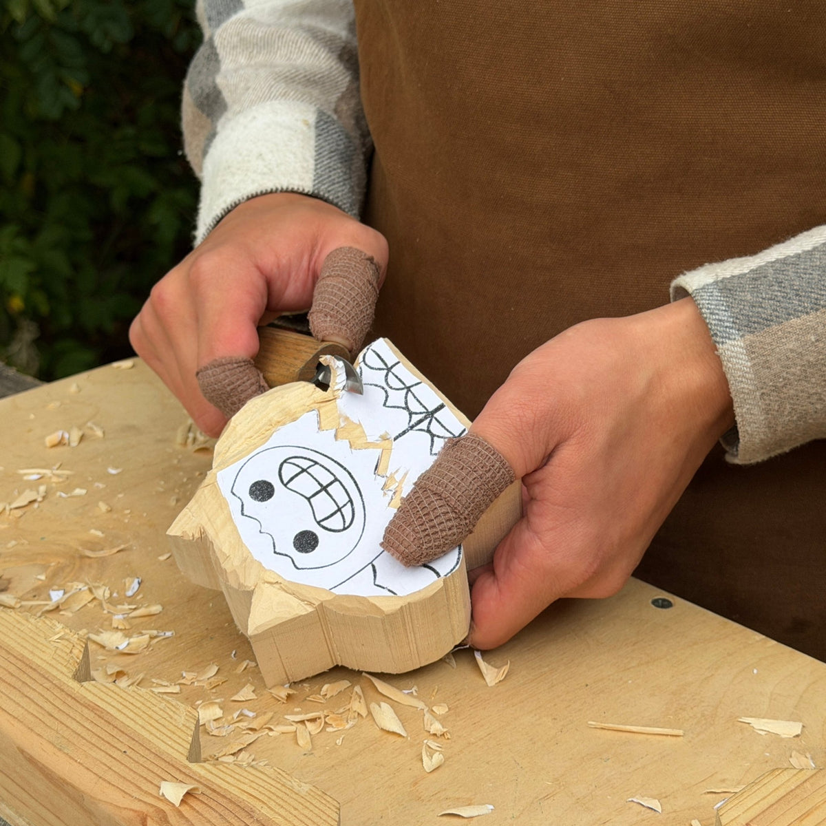 Smiley Monster DIY Wood Carving Kit - 6