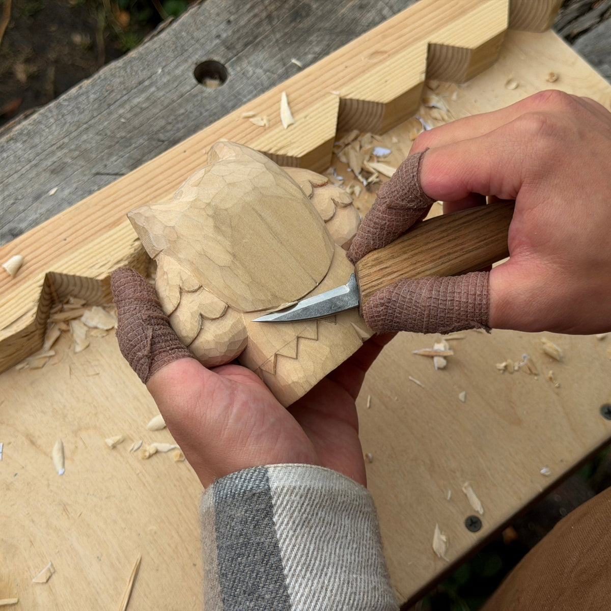 Smiley Monster DIY Wood Carving Kit - 8